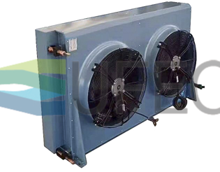 Condensador refrigerado por aire de escape lateral